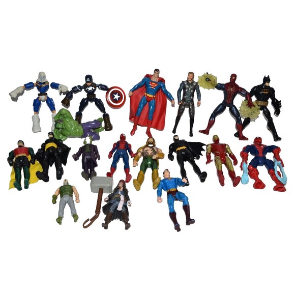 DC Comics Mixed Loose Action Figure Toy Lot Batman Robin Superman avengers - Picture 1 of 16